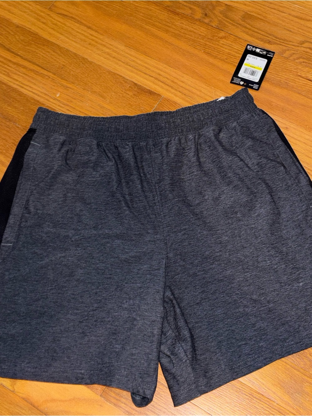 Under Armour Men’s Charcoal Gray Athletic Shorts with Black Side Panels